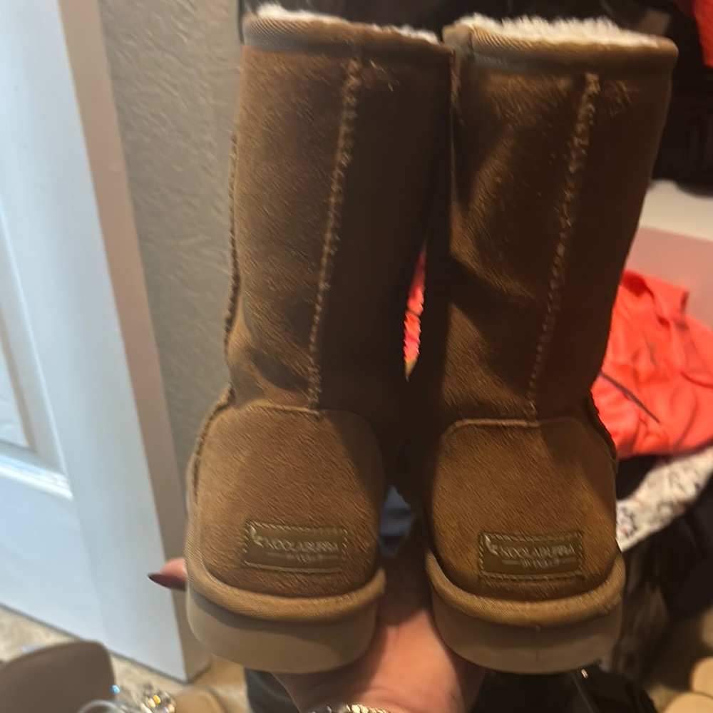 Brown Suede Boots with Shearling Lining